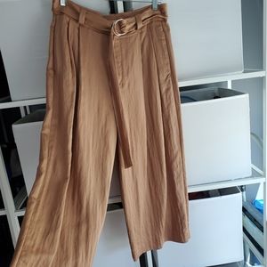 Zara copper silky wide leg culottes